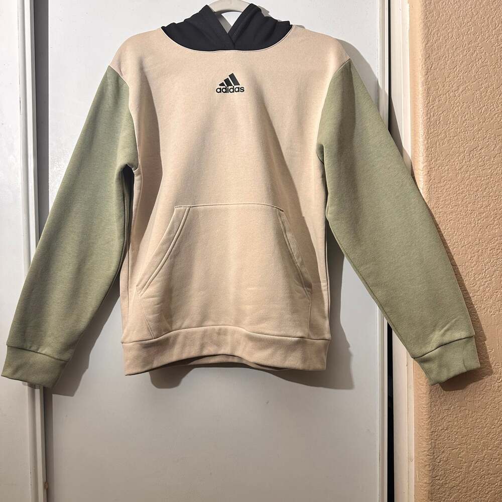 Adidas Youth Unisex Fleece Long Sleeve Pullover Hoodie Sweatshirt LARGE (14/16)
